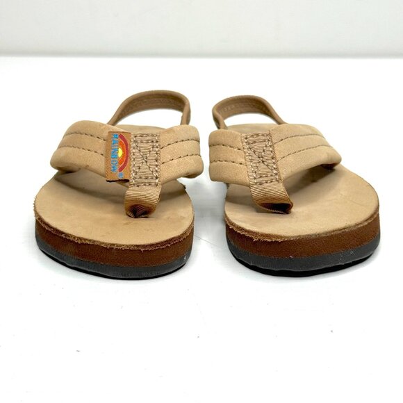 Rainbow Kids Premier Leather Back Strap Sandals Toddler Size 3-4 5 3/8" Brown - Picture 2 of 6